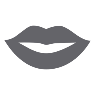Kiss Lips Decal (Grey)